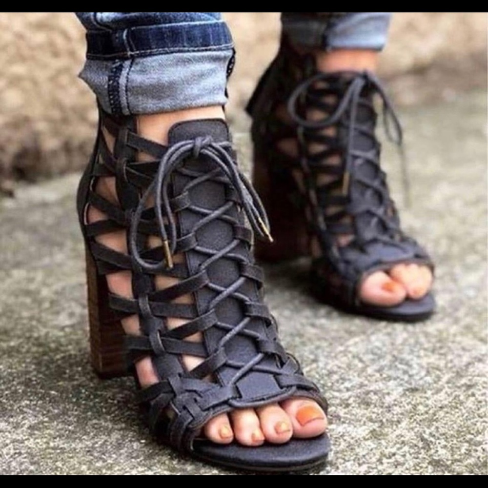 Lace up sandals